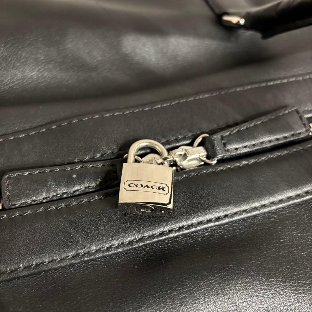 美品 COACH ボストンバッグ ブラック 2way ブラック レザー 旅行