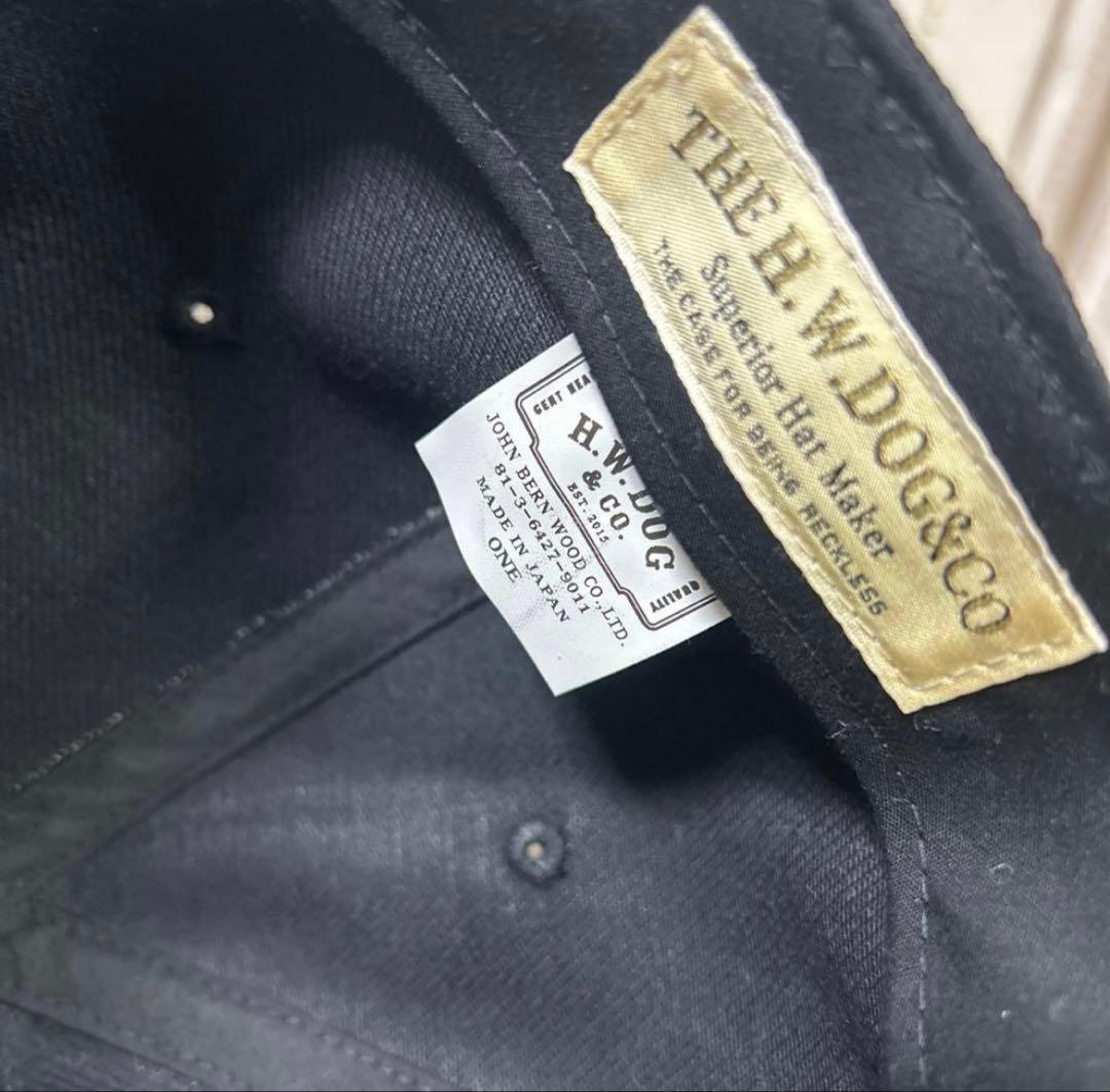 THE H.W.DOG&CO ベースボールキャップ 黒　キャップ　CAP