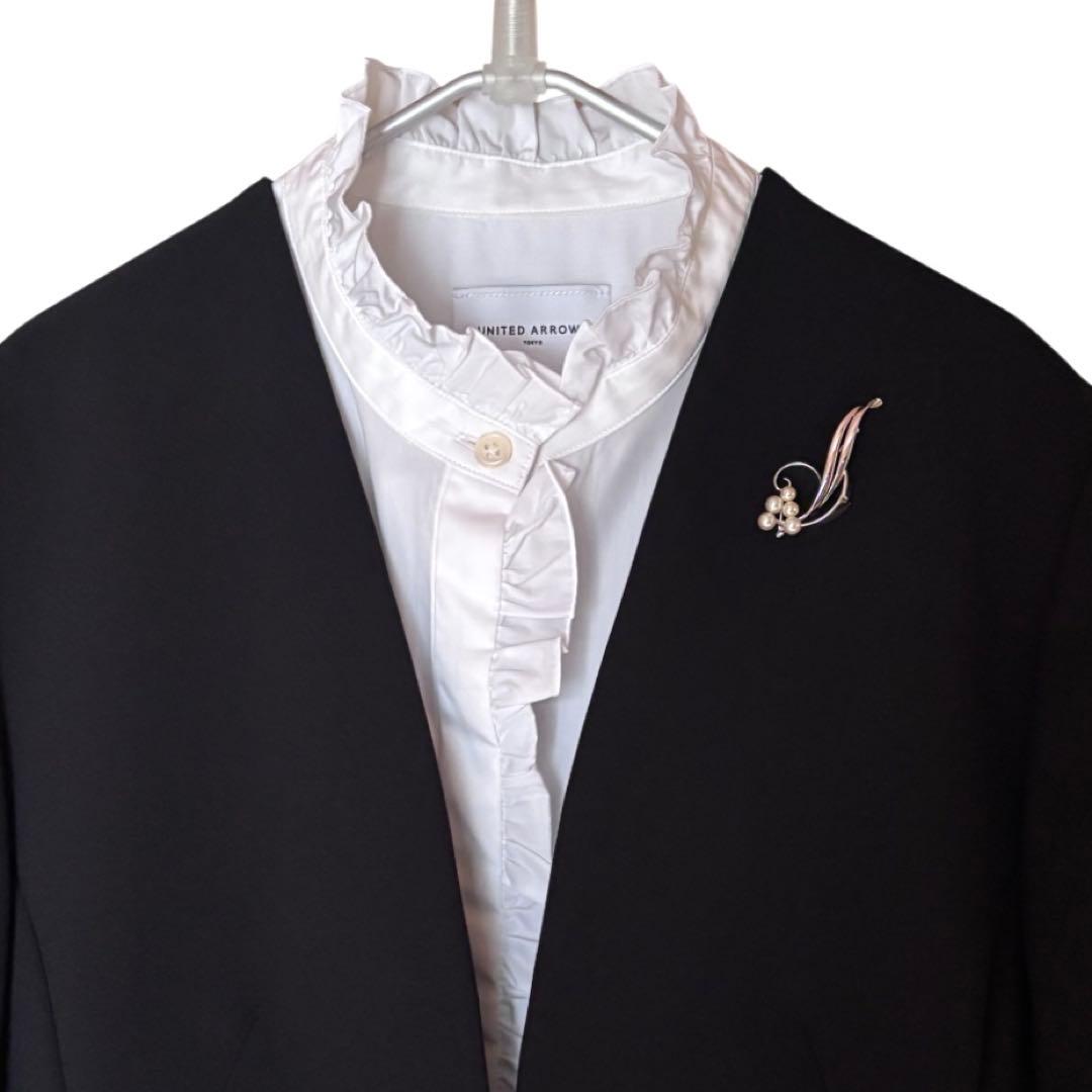 新品 MIKIMOTO ミキモト パールブローチ リーフ アイボリー あこや真珠