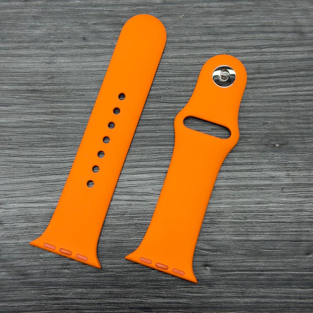 157 ほぼ未使用　Apple Watch エルメス　オレンジラバー　スポーツ