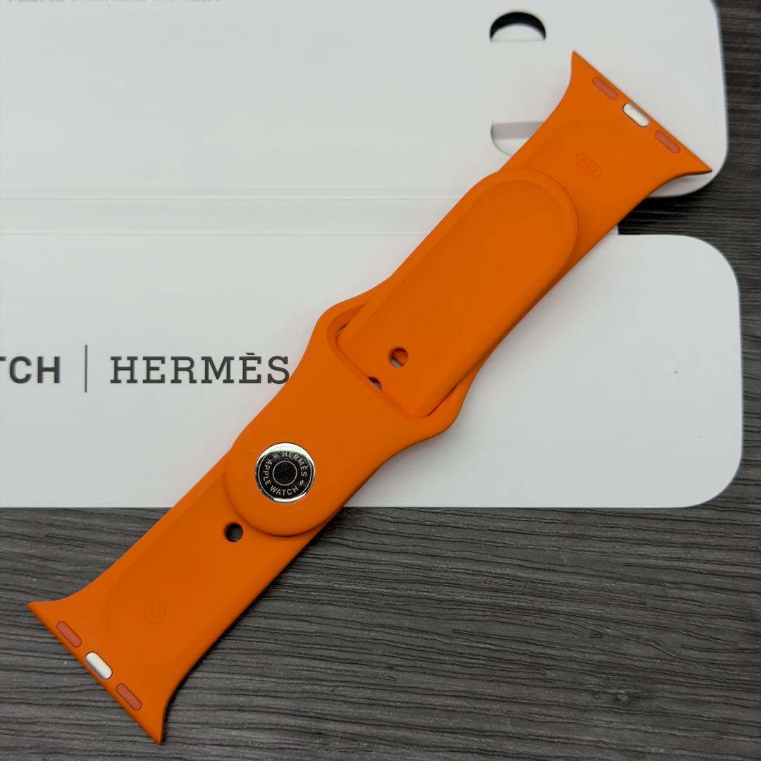 157 ほぼ未使用　Apple Watch エルメス　オレンジラバー　スポーツ