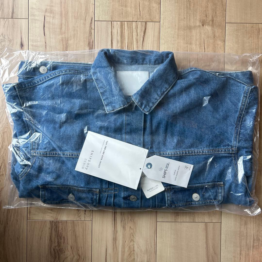 ★SHIPS any★デニム ジャケットブルー