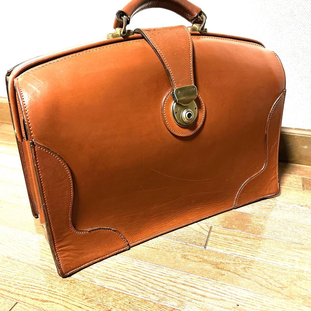 ダレスバッグ　牛革　ドクターズバッグ　ブラウン　革工房DEO