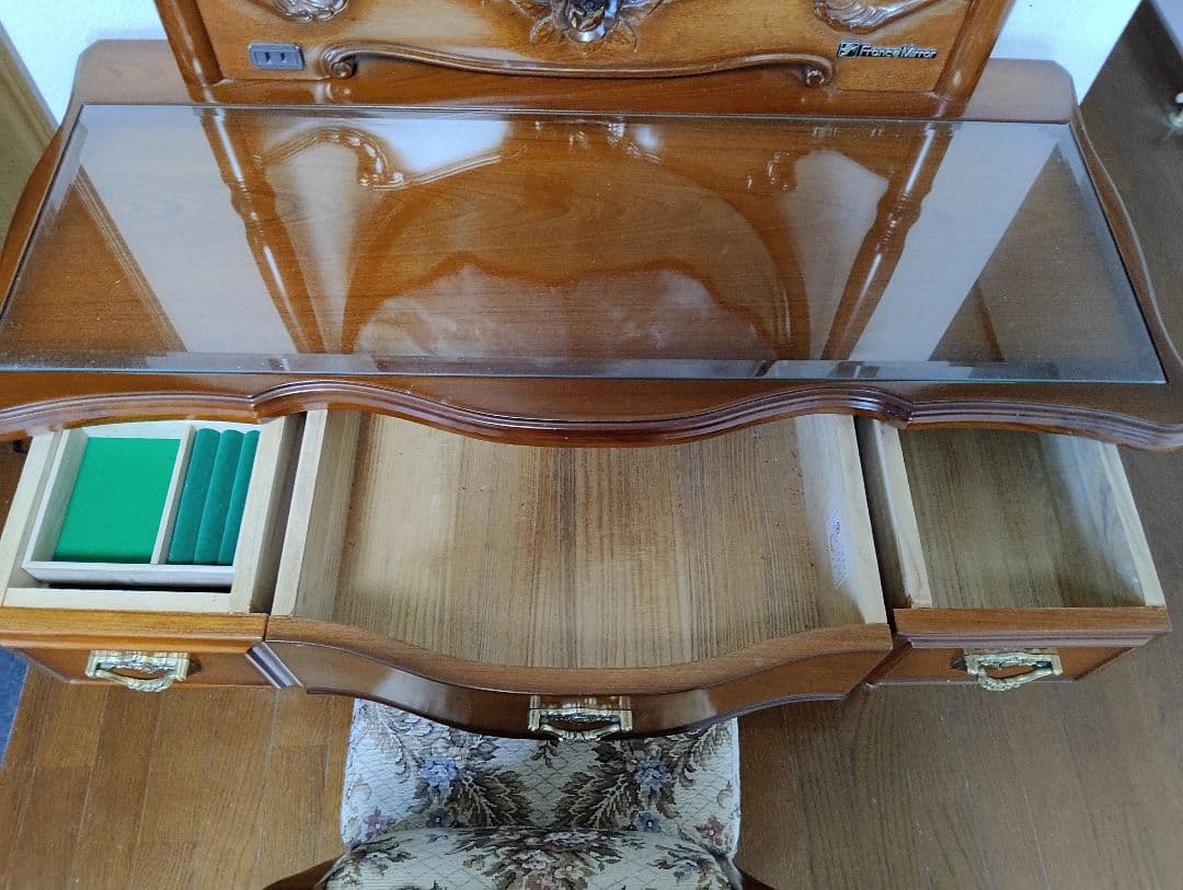 フランスミラー アンティーク木製ドレッサー ヴィンテージ ※要セット購入