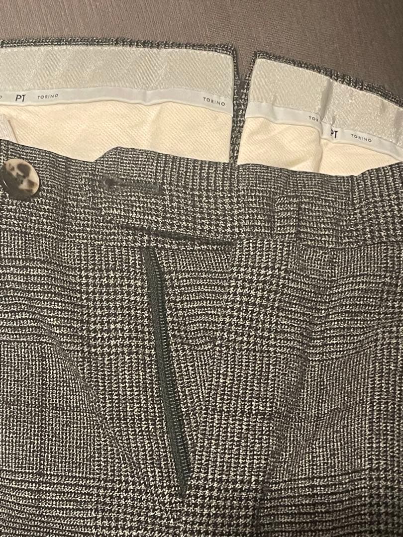 PT TORINO / BASE グレンチェック 1プリーツ スラックス