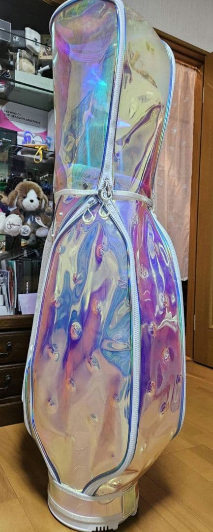 【新品未使用】本間ゴルフ非売品モデル オーロラスケルトン ホワイトキャディバッグ