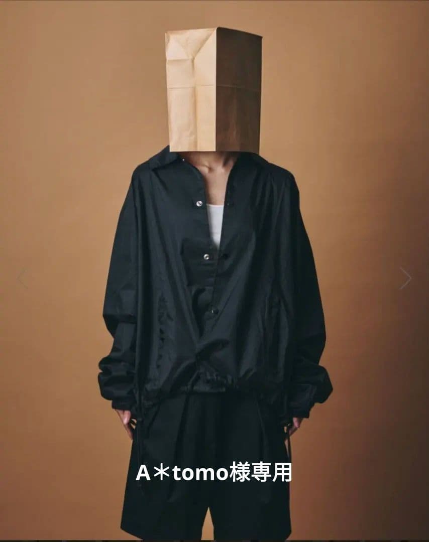 m.u × PRE_KIMONO COACH JACKET 黒/ブラック