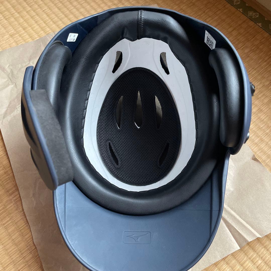 ミズノ　硬式　ヘルメット フェイスガード　受注生産品　マットネイビー