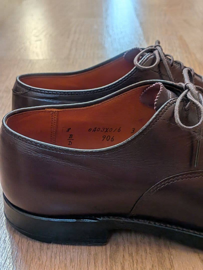 Alden 906 オールデン ストレートチップ バーガンディ 箱付き 8D