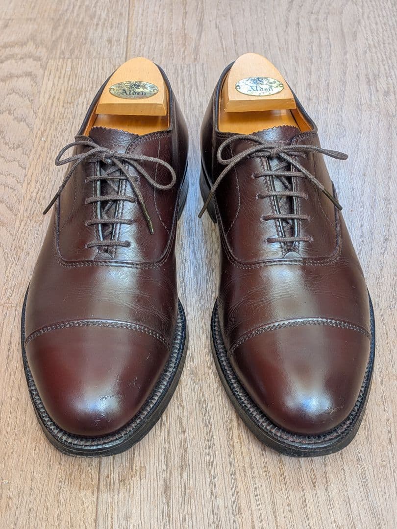 Alden 906 オールデン ストレートチップ バーガンディ 箱付き 8D