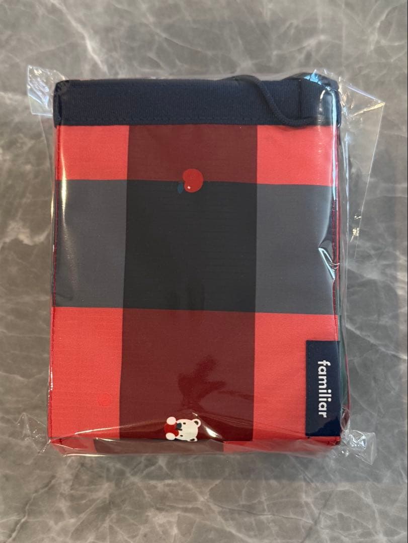 保冷バッグ(Shupatto) チェック柄　ファミリアコラボ
