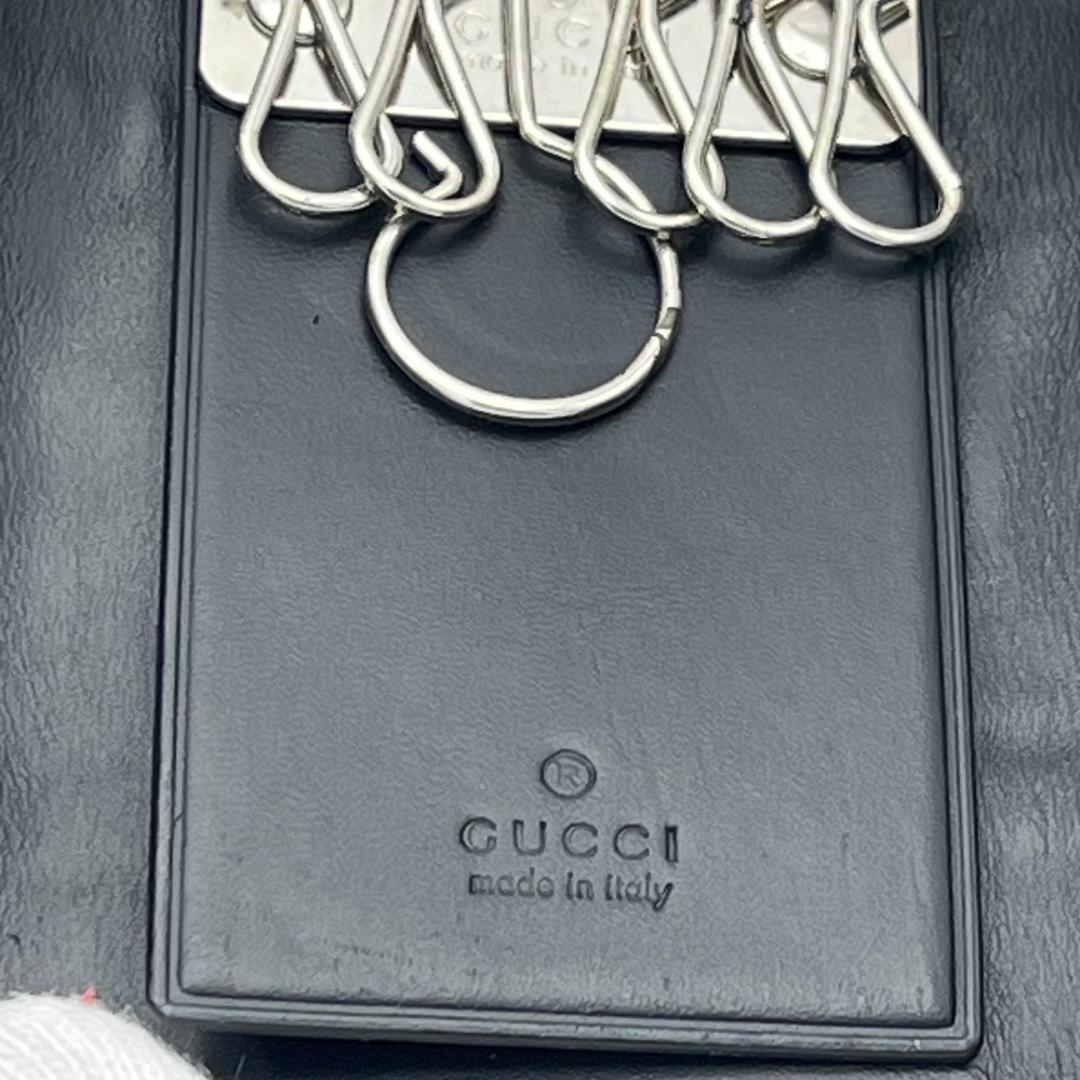 【美品】GUCCI グッチ シェリーライン GG柄 6連 キーケース ブラック