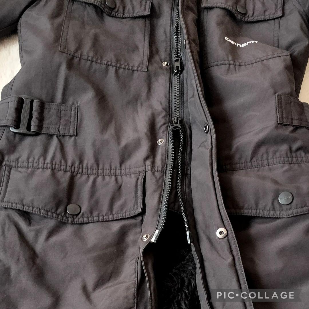 【美品・希少】Carhartt 裏ボア モッズコート 黒 M レディース