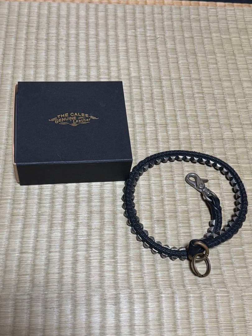 CALEE レザー スタッズウォレットチェーン