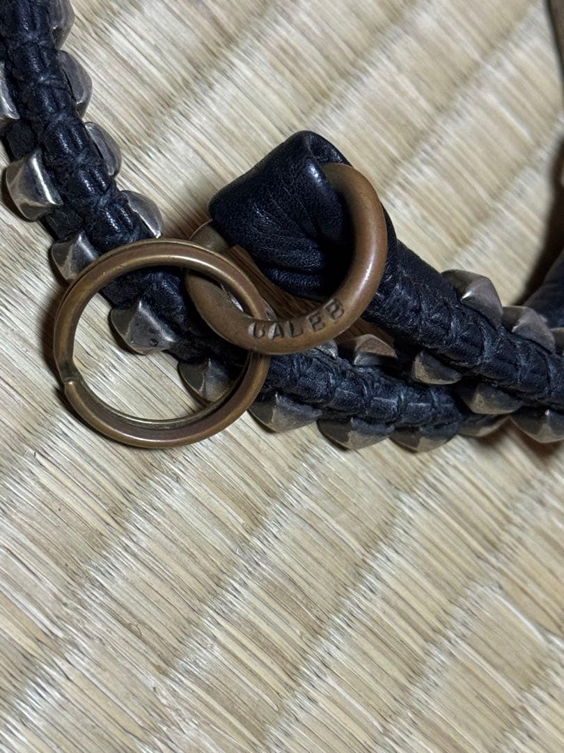 CALEE レザー スタッズウォレットチェーン