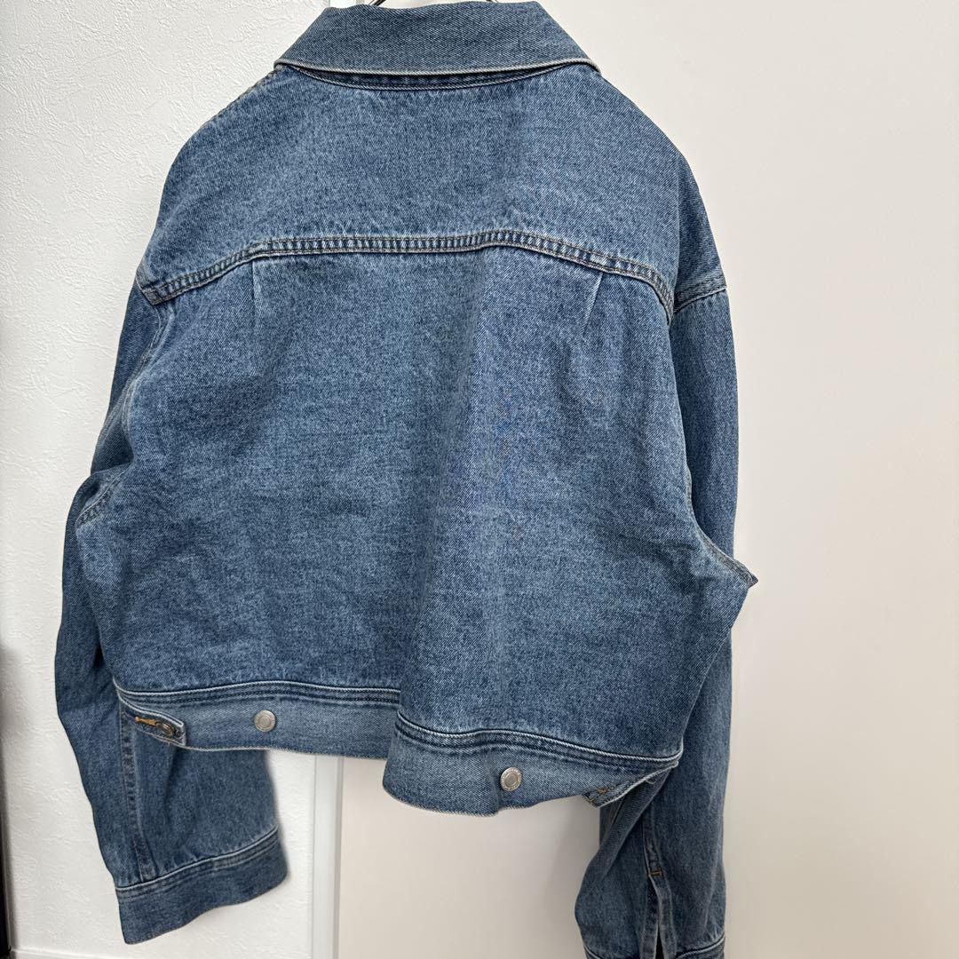 美品☆完売品 リグリーム regleam タックデニムジャケット ライトブルー
