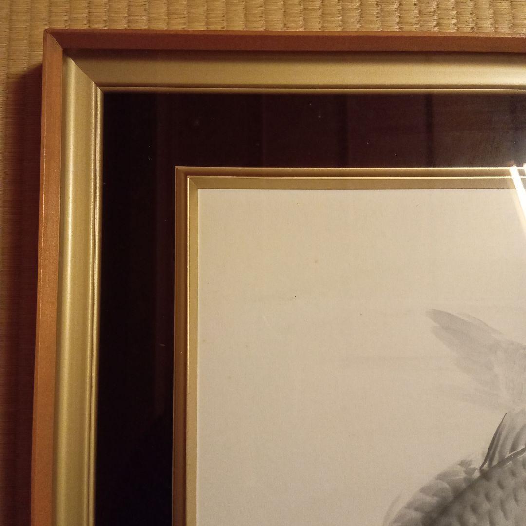 【真作】 名品 ( 鯉の光達 ) 森田光達 ( 遊鯉 ・ 箱付属 )