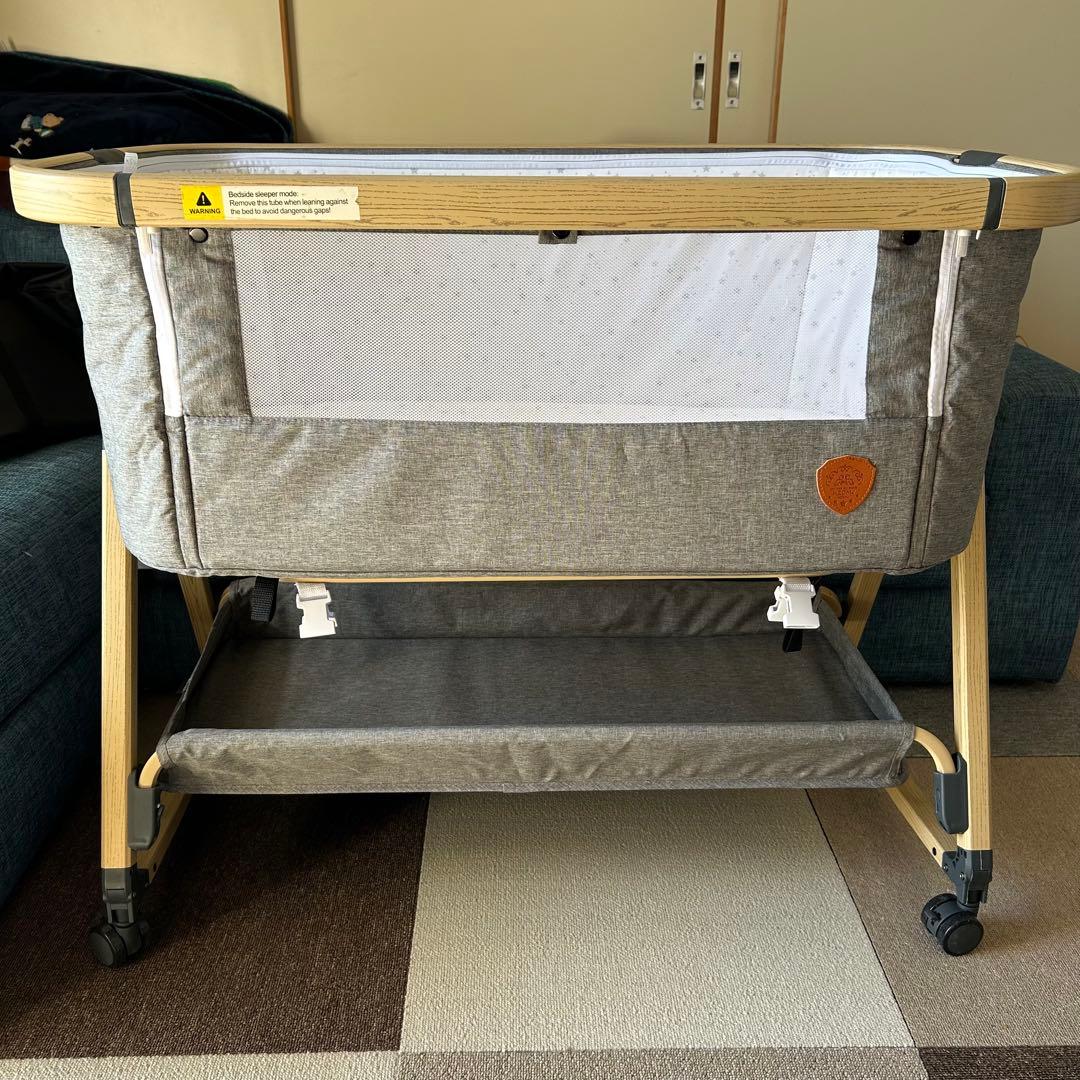 美品　HZDMJ ベビーベッド　蚊帳付き　折りたたみ式