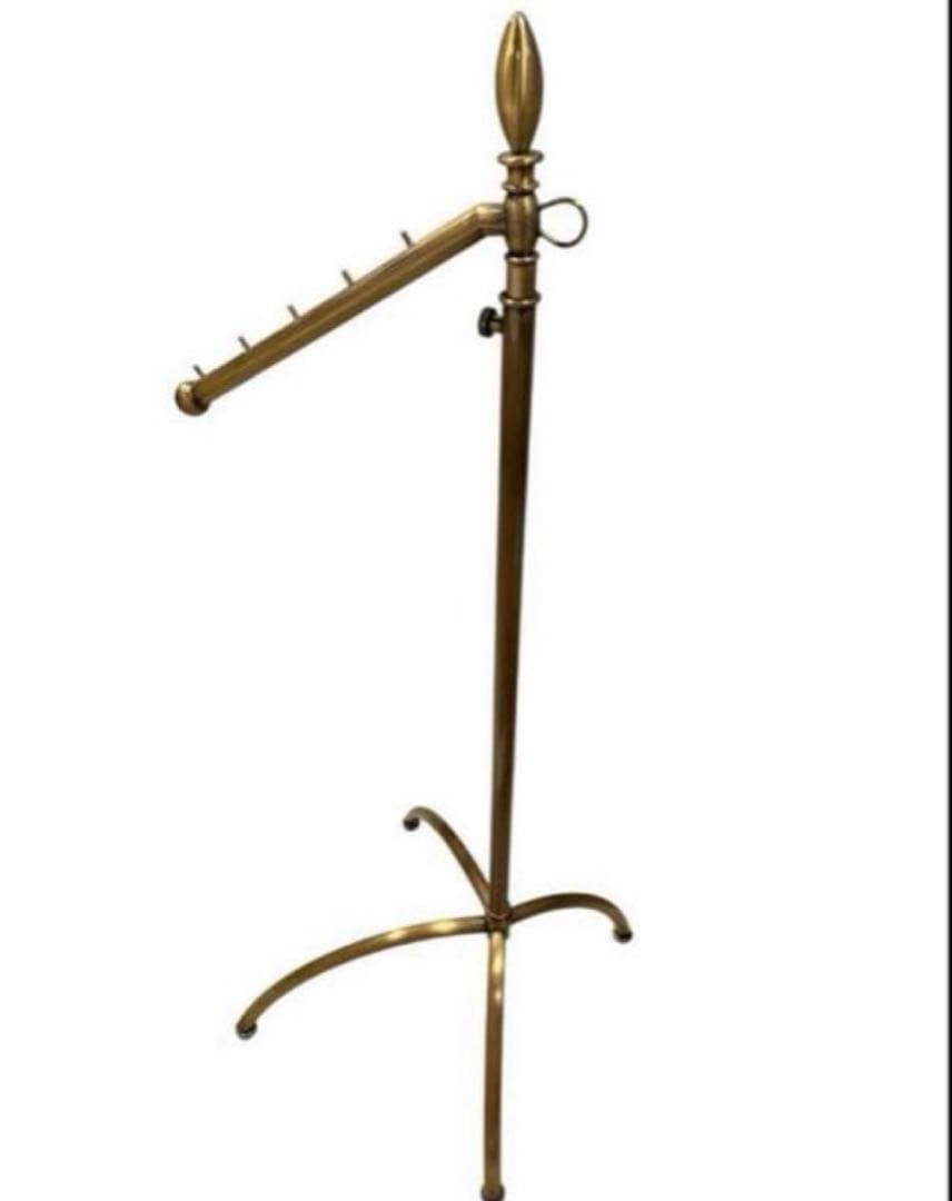 ハンガーラック　傾斜ハンガー　高さ可変　アンティークゴールド　ラスト1点