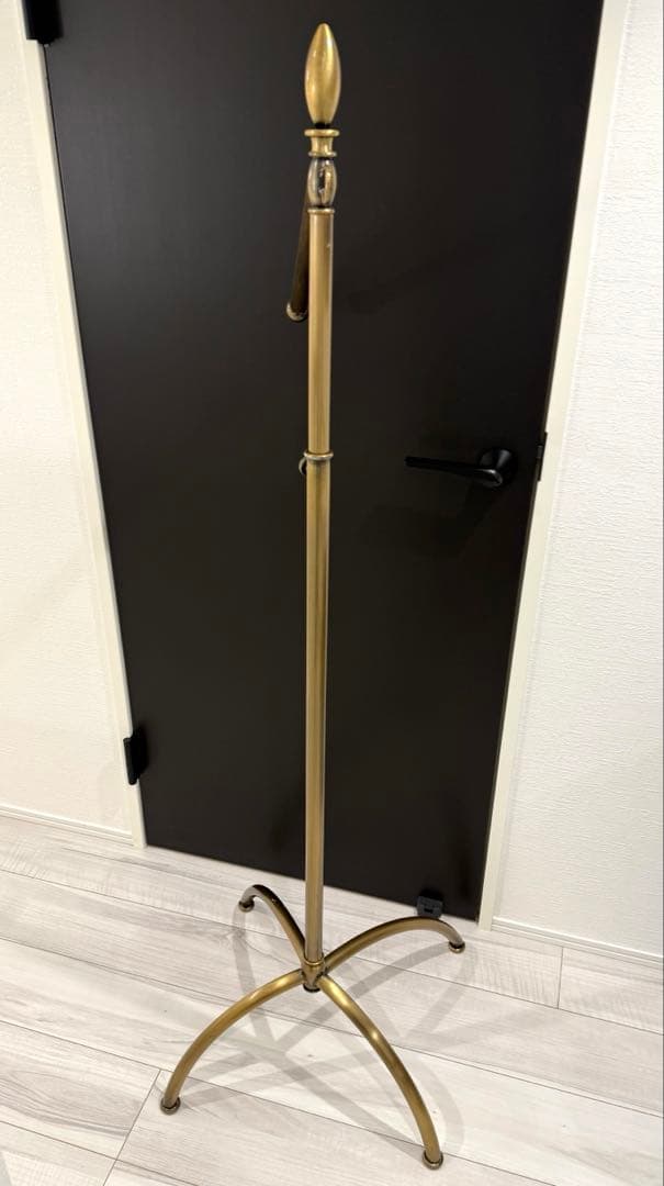 ハンガーラック　傾斜ハンガー　高さ可変　アンティークゴールド　ラスト1点