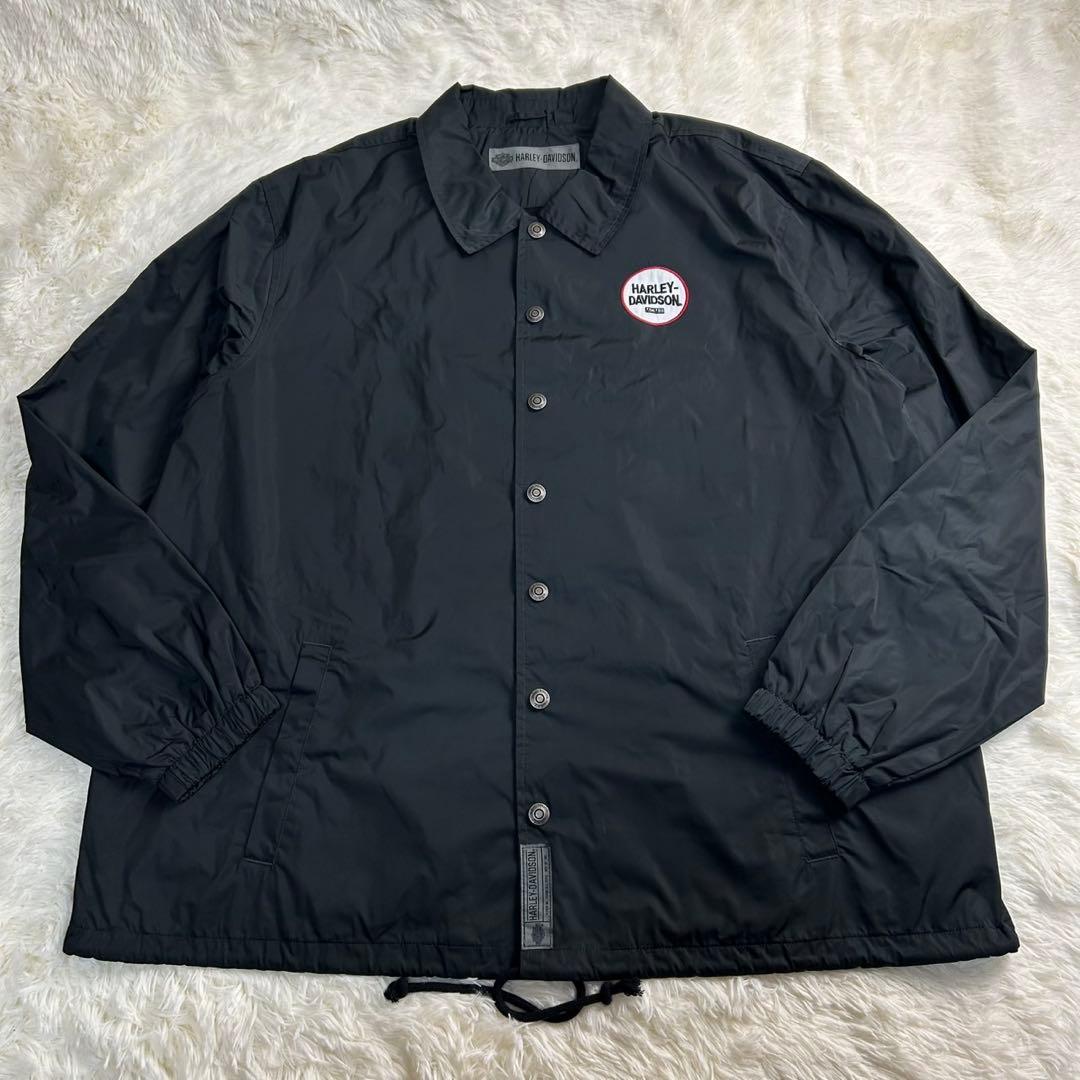 希少XXL✨美品✨ハーレーダビッドソン コーチジャケット 黒 バッグロゴ 2XL