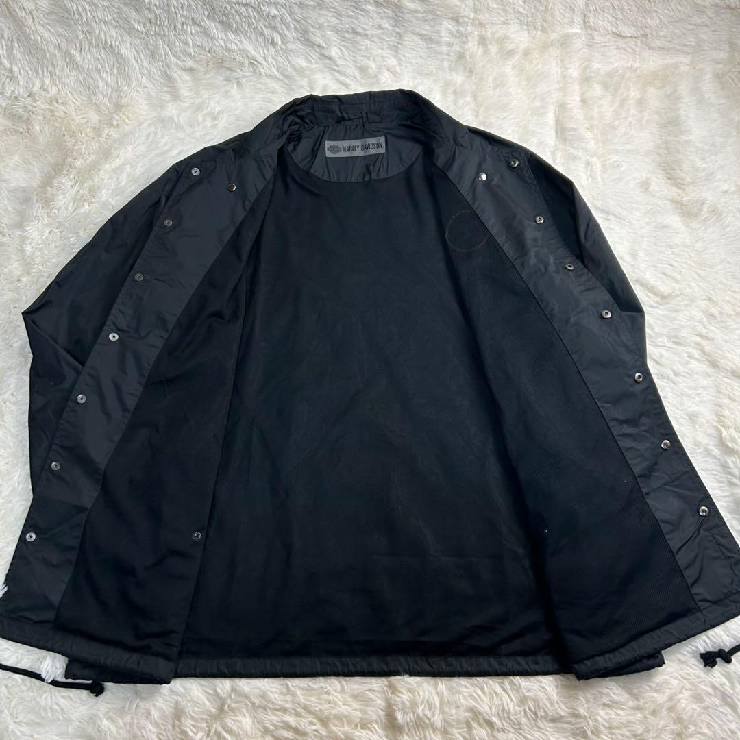 希少XXL✨美品✨ハーレーダビッドソン コーチジャケット 黒 バッグロゴ 2XL