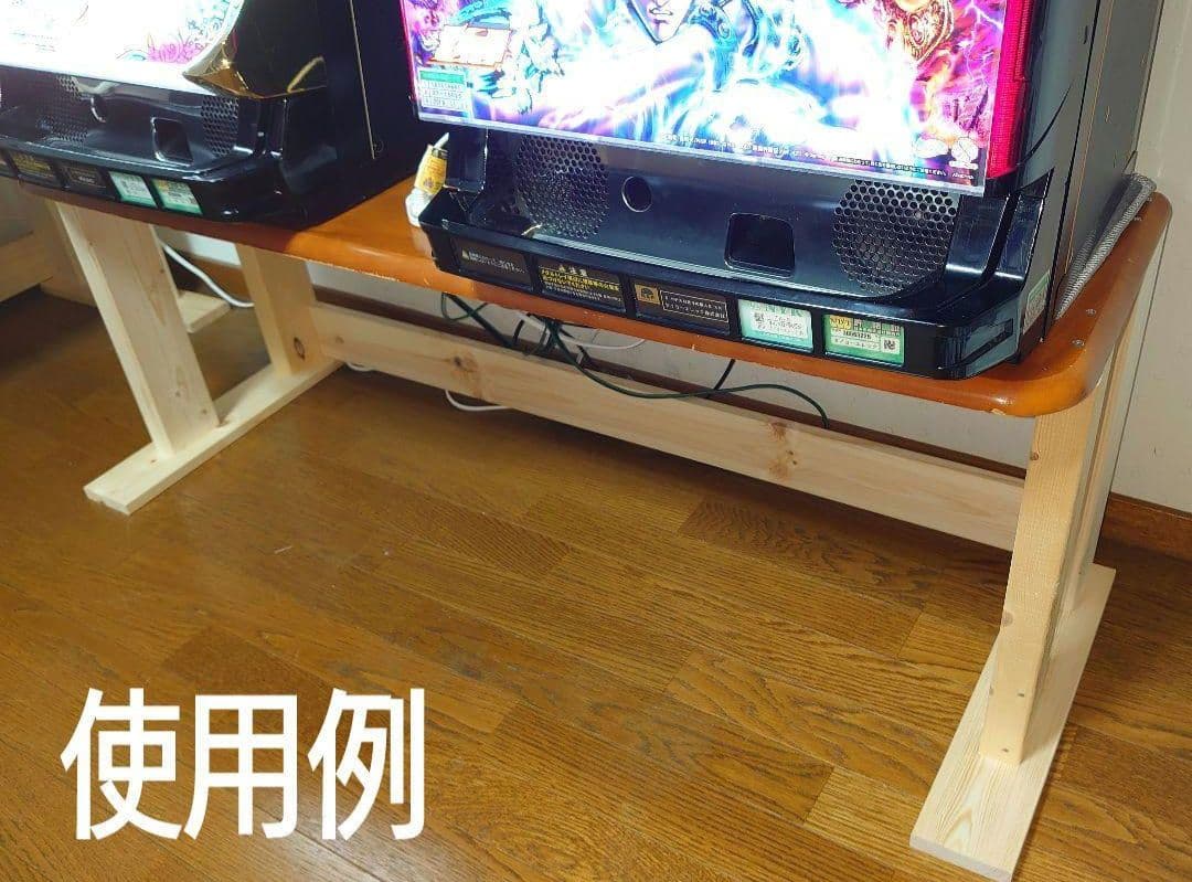 【其の36】中古テーブルを加工するパチスロ実機を2台置く台（シンプルスタンド）