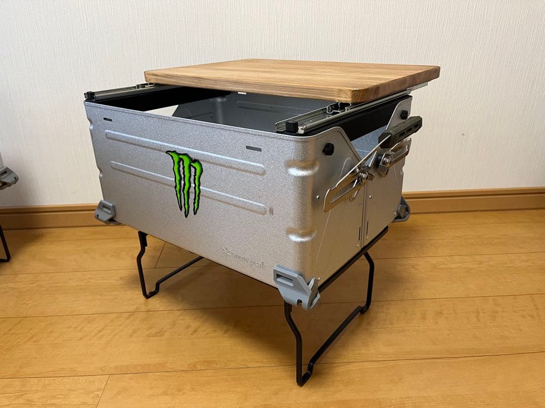 スノーピーク　シェルフコンテナ25 スライド天板　自作