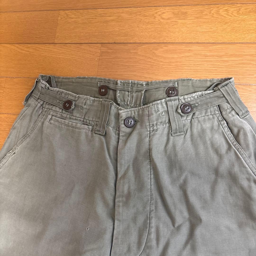 40s ww2 us.army m43 フィールドパンツ 襤褸 実物 ボロ