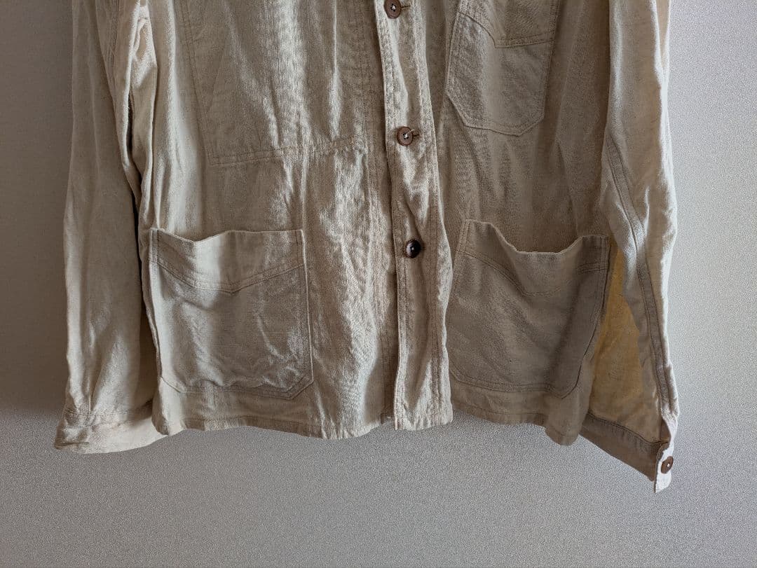 30s フレンチワークジャケット フレンチリネン ユーロワーク レア レプリカ