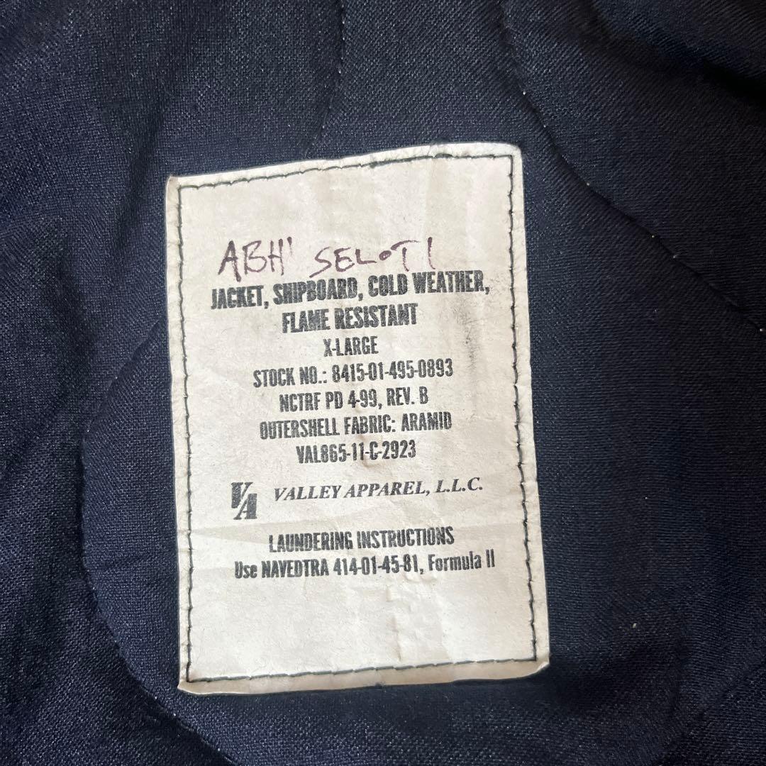 美品　米軍 U.S.NAVY USN シップボードジャケット ステンシル入り