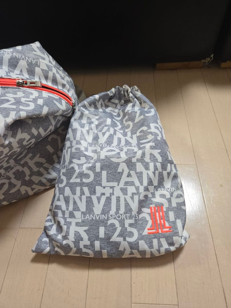 【25周年】 総柄ロゴボストンバッグ LANVIN ランバン シューズ収納袋付