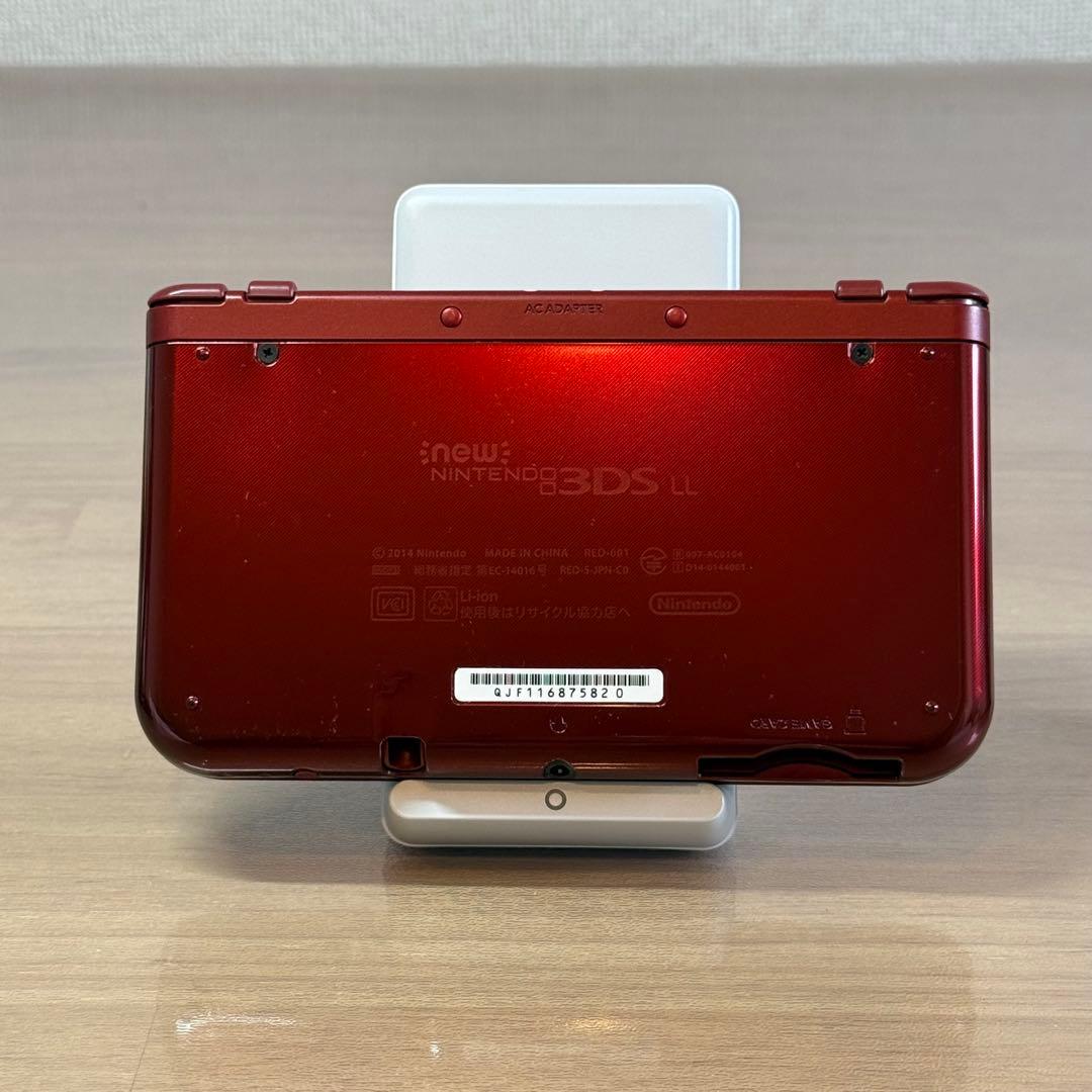 4-082【訳あり】Newニンテンドー3DS LL メタリックレッド 上下IPS