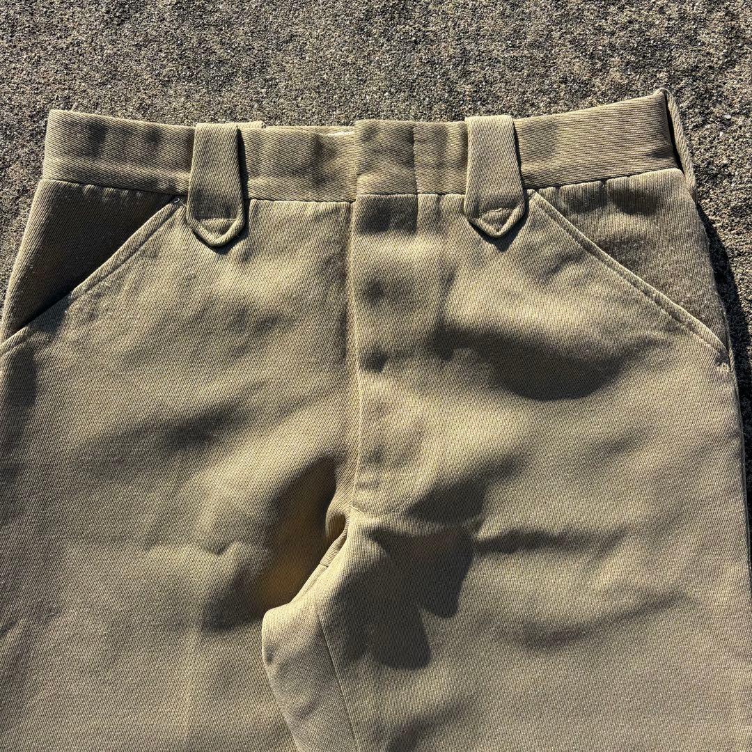 70s usa製　ウールスラックス　ウエスタン　極太　ギャバ　vintage