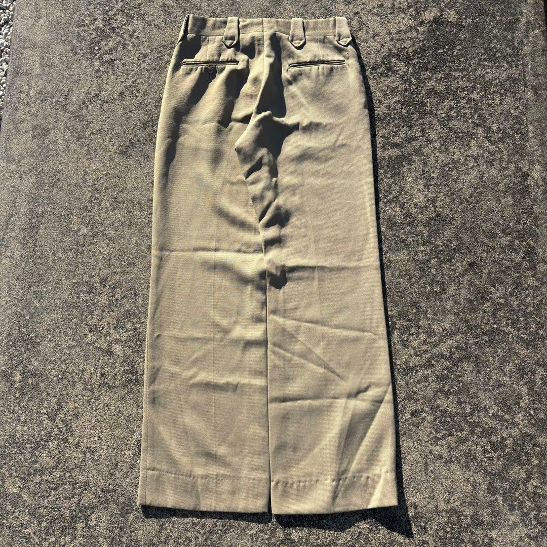 70s usa製　ウールスラックス　ウエスタン　極太　ギャバ　vintage