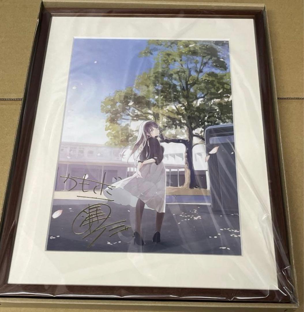 青春ブタ野郎 箔押しサイン入り 複製原画 鴨志田一 溝口ケージ