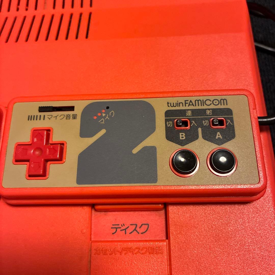 【ジャンク品】ツインファミコン箱付　ディスクNG