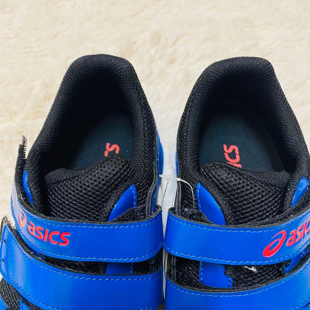 新品タグ付き！廃盤　希少asics アシックス　安全靴 作業靴　ベルクロ 青