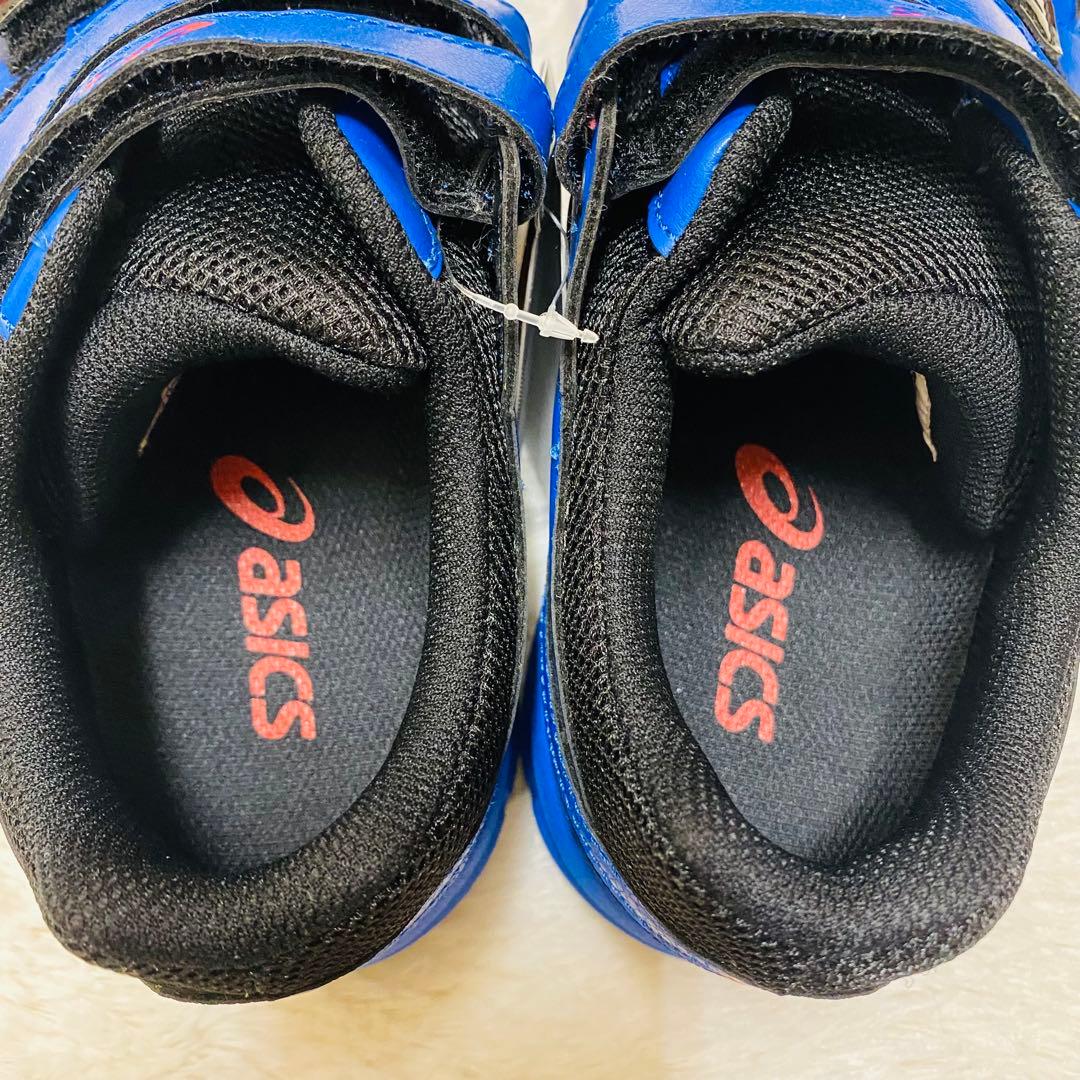 新品タグ付き！廃盤　希少asics アシックス　安全靴 作業靴　ベルクロ 青