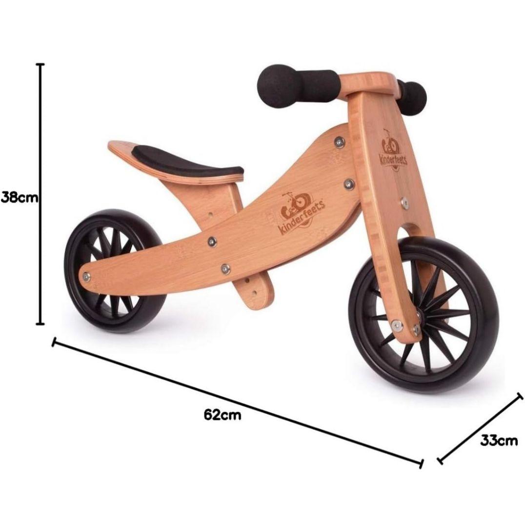 【未使用に近い】kinderfeets✨2in1バランスバイク 竹色 3点セット