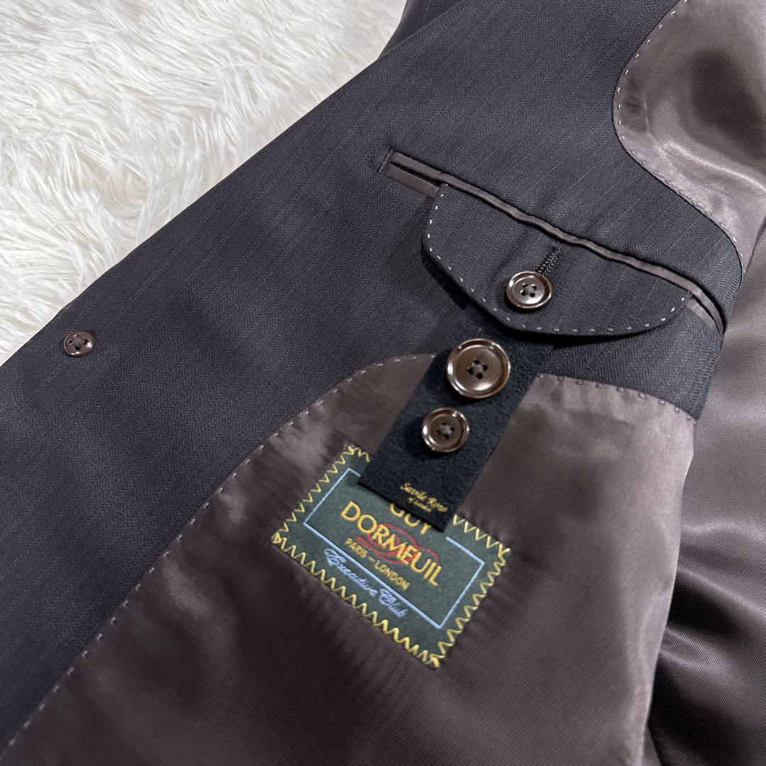 【イタリア生地】サヴィルロウ ドーメル セットアップスーツ ブラウン AB5