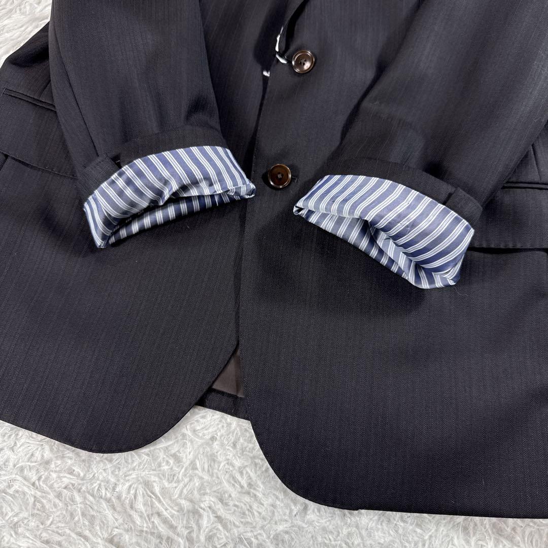 【イタリア生地】サヴィルロウ ドーメル セットアップスーツ ブラウン AB5