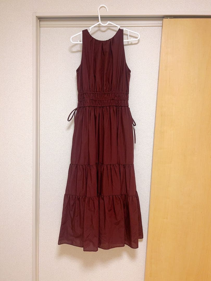 ワンピース Herlipto Riviera Bow Tiered Long Dress