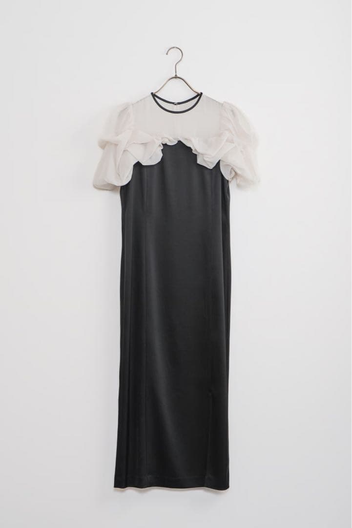 FRAY I.D【着用画像有り】フリルスリーブコンビドレス【結婚式参列ドレス】