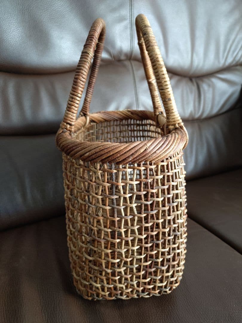 貴重：中川原信一 手付きあけびかご