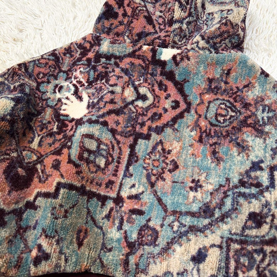 超美品✨ OFFWHITE 総柄 クロップドパーカー 40 グリーン