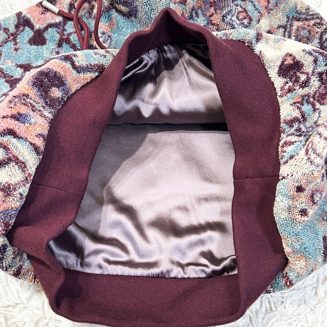 超美品✨ OFFWHITE 総柄 クロップドパーカー 40 グリーン