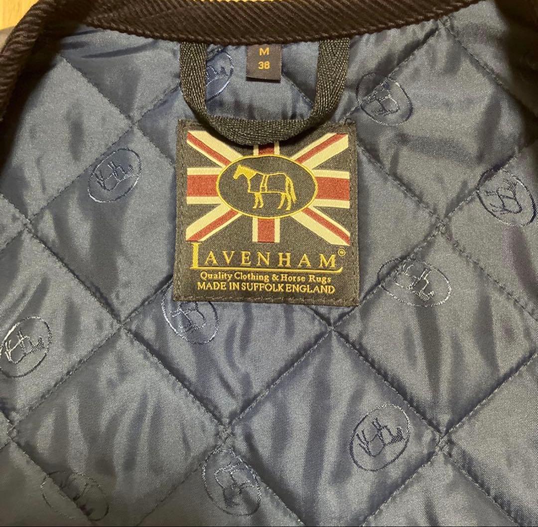 美品　ラベンハム　ダブリン　キルティングベスト　ジレブルー