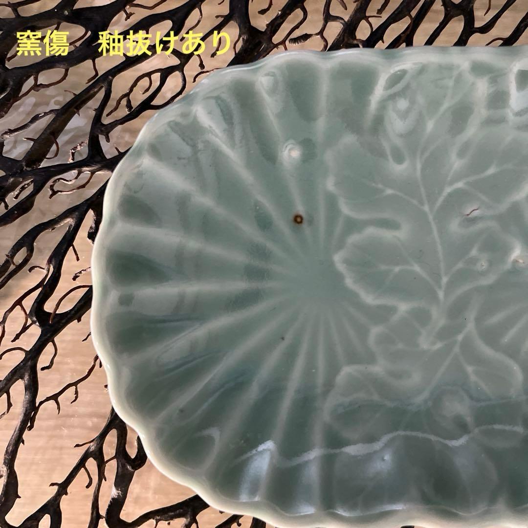 骨董　古伊万里　菊割重ね　菊花　変形　長皿　膾皿　向付　１客限り