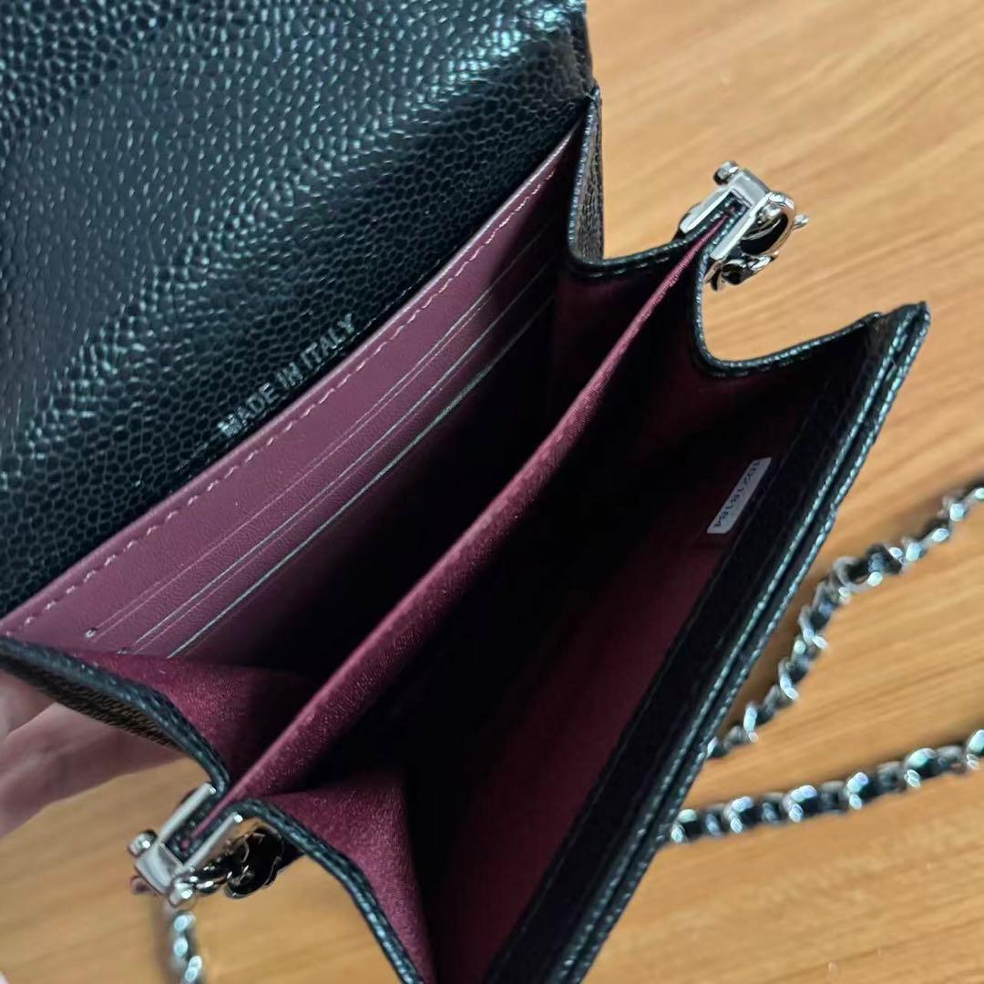 ノベルティ ブラック レザー ショルダーバッグ CCロゴ VIP限定